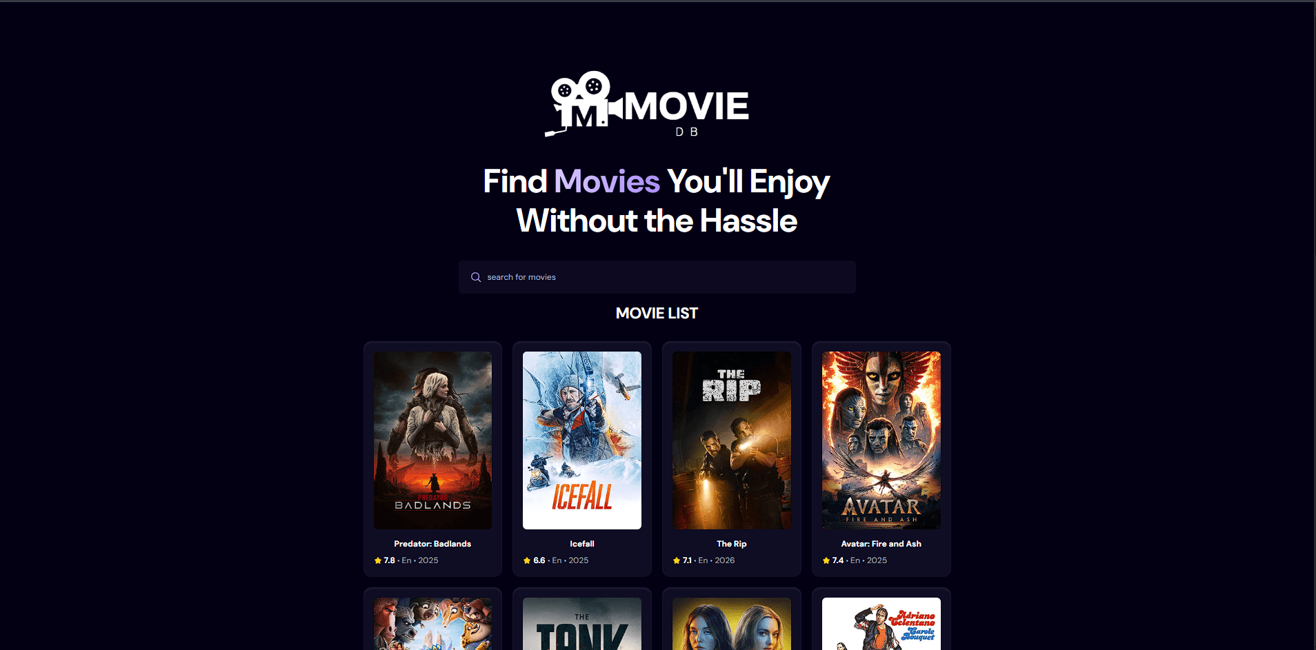 MovieDB screenshot